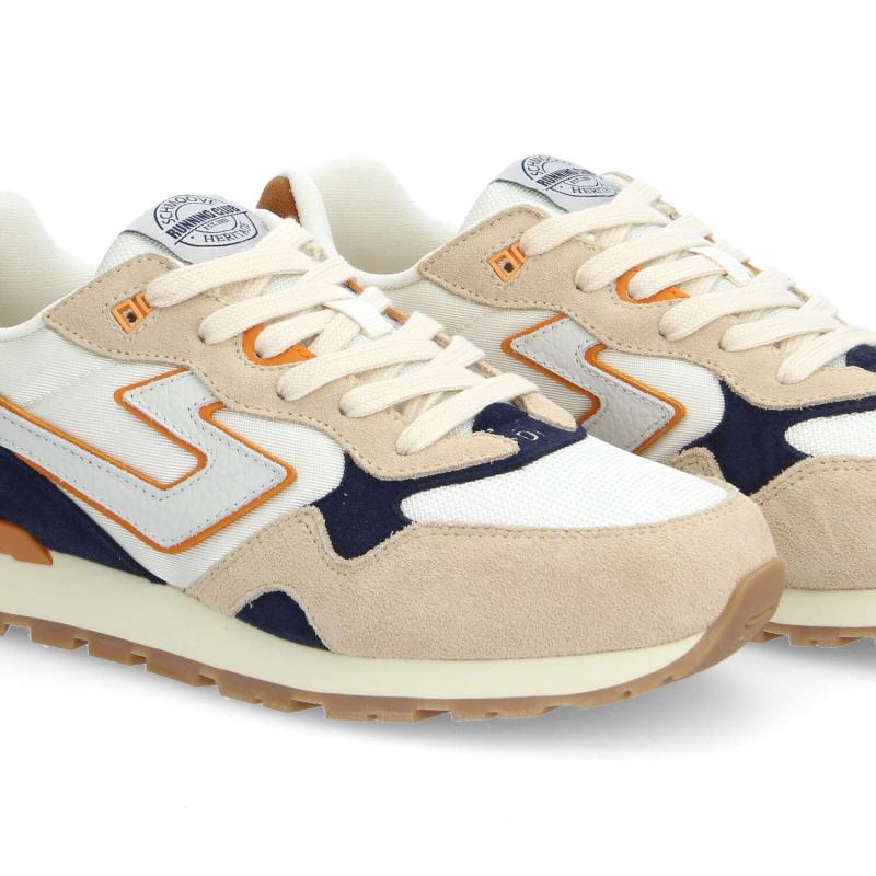 CAPE CODE RUNNER M - SUEDE/NYLON/SDE - BEIGE/OFF WHITE/BLUE DENIM